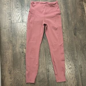 yogalicious pink high waisted athletic leggings with pockets ♡